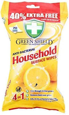 Greenshield Antibac Household Surface Wipes Box,70 Wipes Each 70 (Box Of 12)