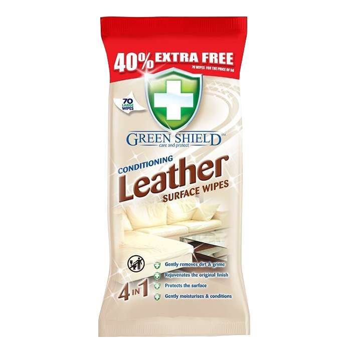 Greenshield Leather Wipes - Pack of 70
